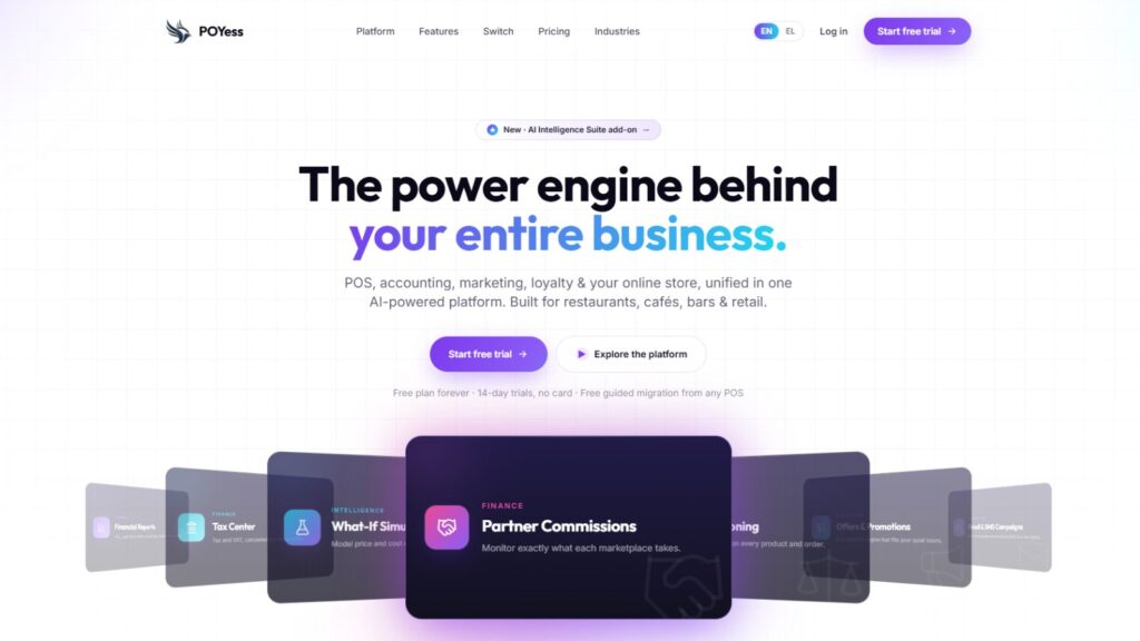 POYess all-in-one platform for restaurants, cafés, bars and retail, designed and built by Ufly Creative