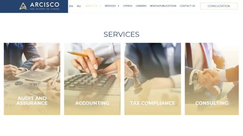 Arcisco Audit Services website, designed and built by Ufly Creative