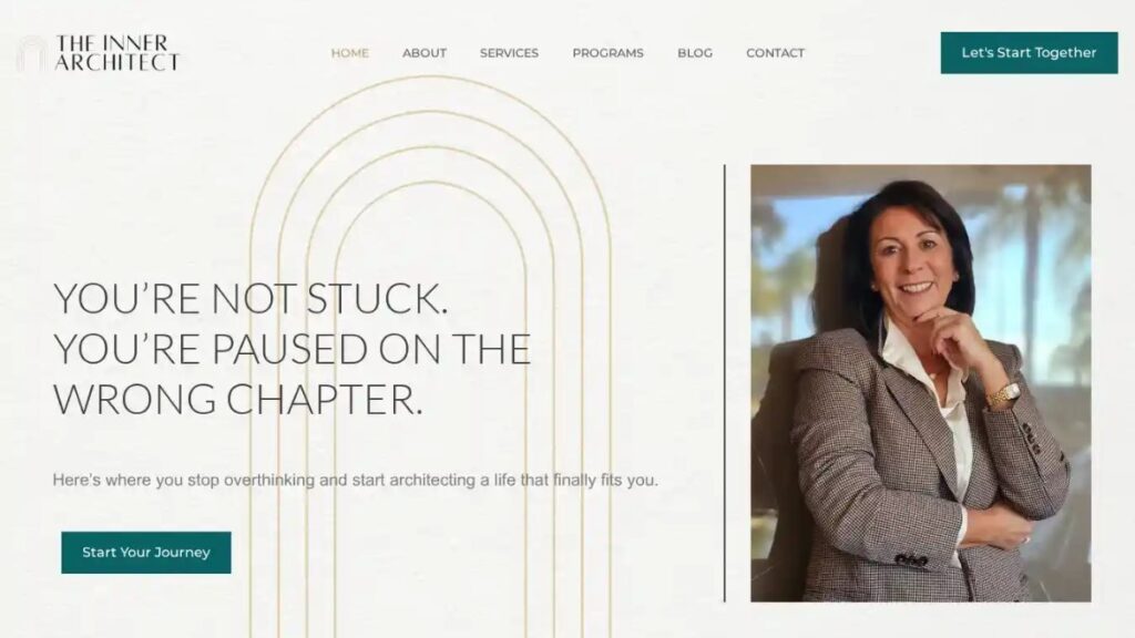 Sandra Da Silva website homepage, designed and built by Ufly Creative